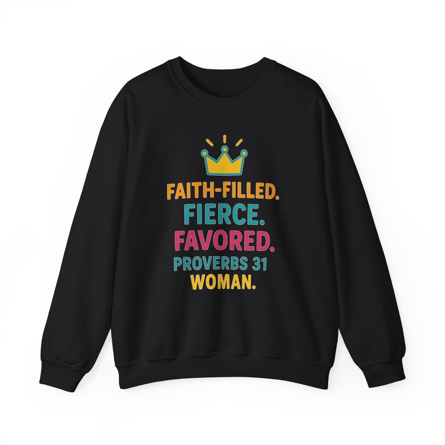 Faith-Filled Proverbs 31 Woman Sweatshirt, Inspirational Crewneck, Motivational Apparel, Christian Gift, Faith-Based Clothing