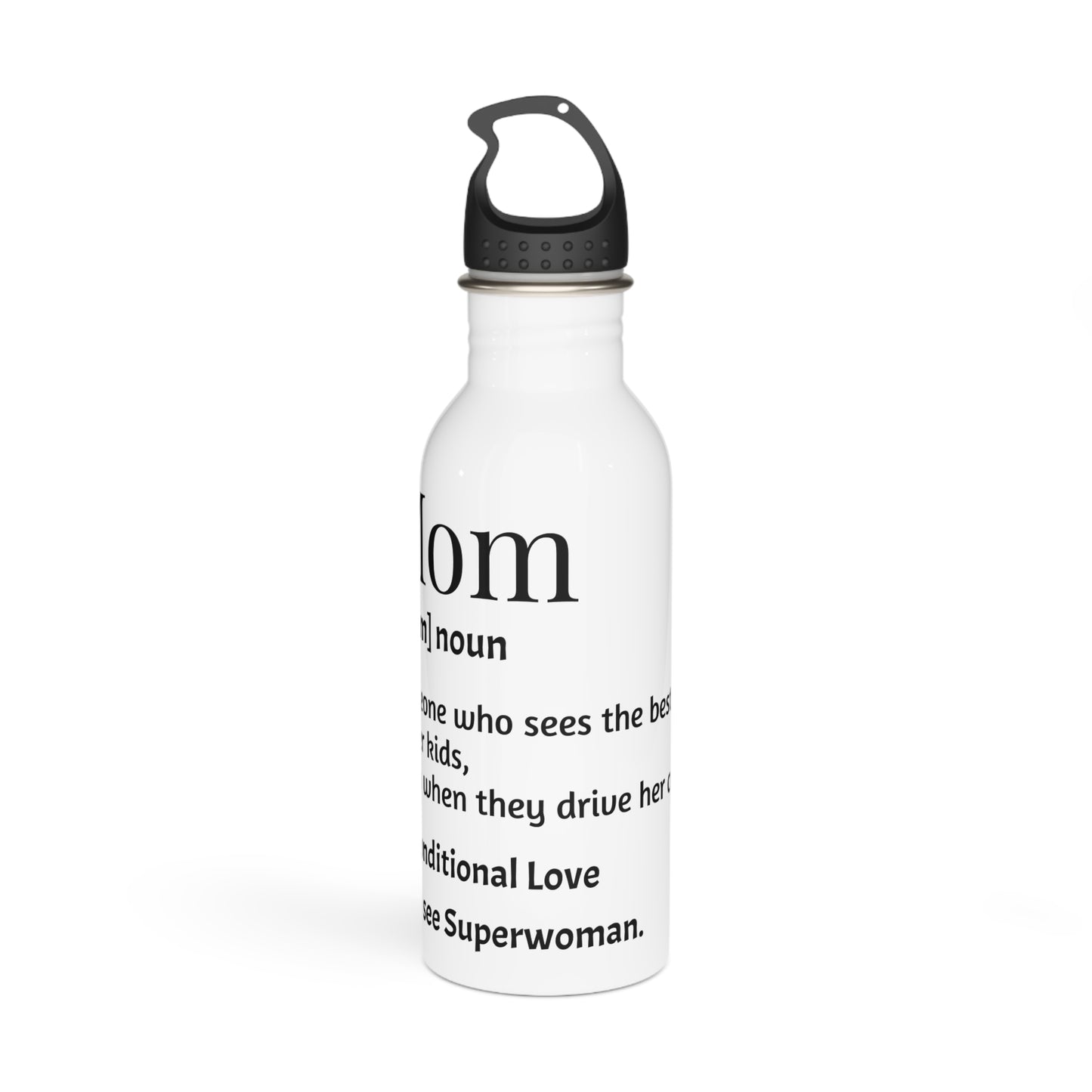 Mom Motto Stainless Steel Water Bottle | Gift for Mom, Mother's Day, Eco-Friendly, Moms on the Go, Hydration, Superwoman