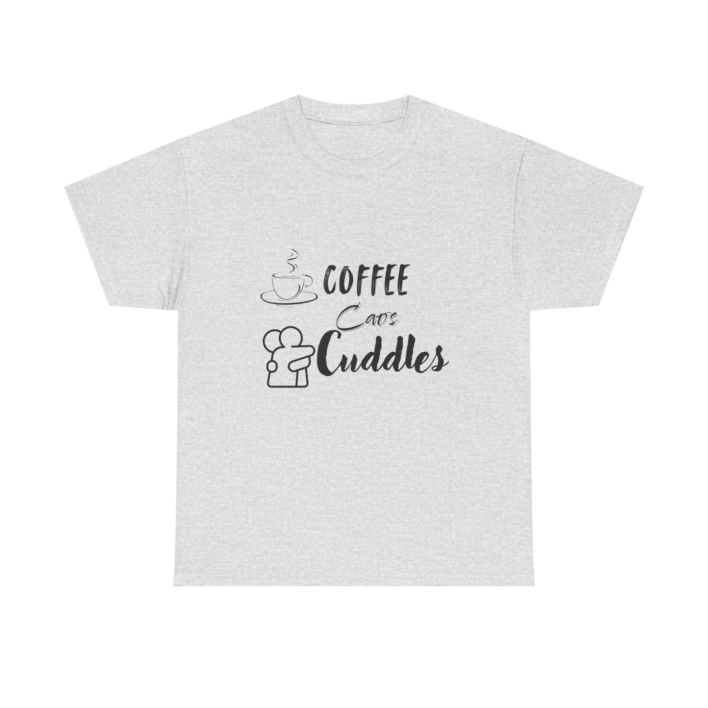 Cozy Coffee Cuddles Unisex Heavy Cotton Tee- Women