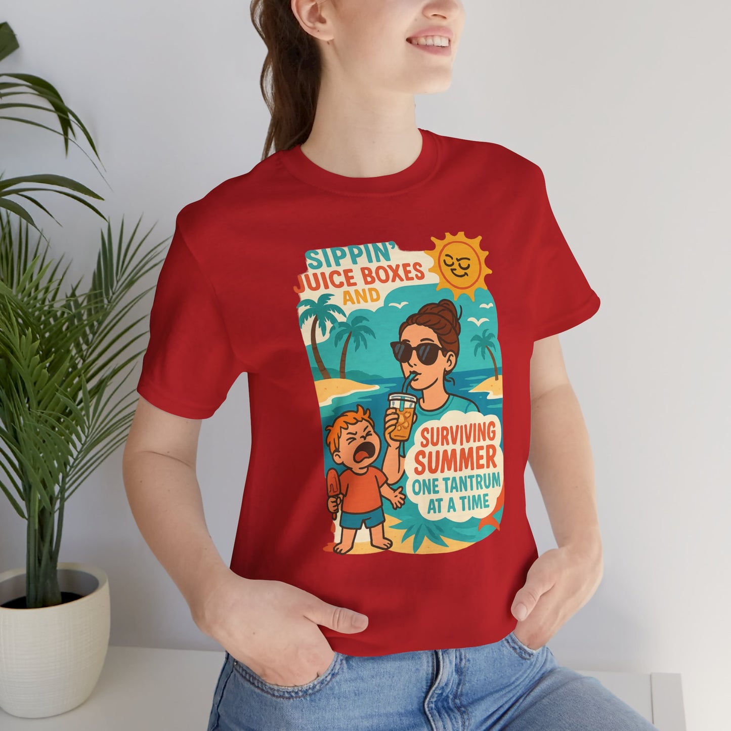 Summer Survival Tee: Fun Family Vibe, Perfect for Mommies, Beach Days, and Playdates, Gifts for Moms, Summer Apparel