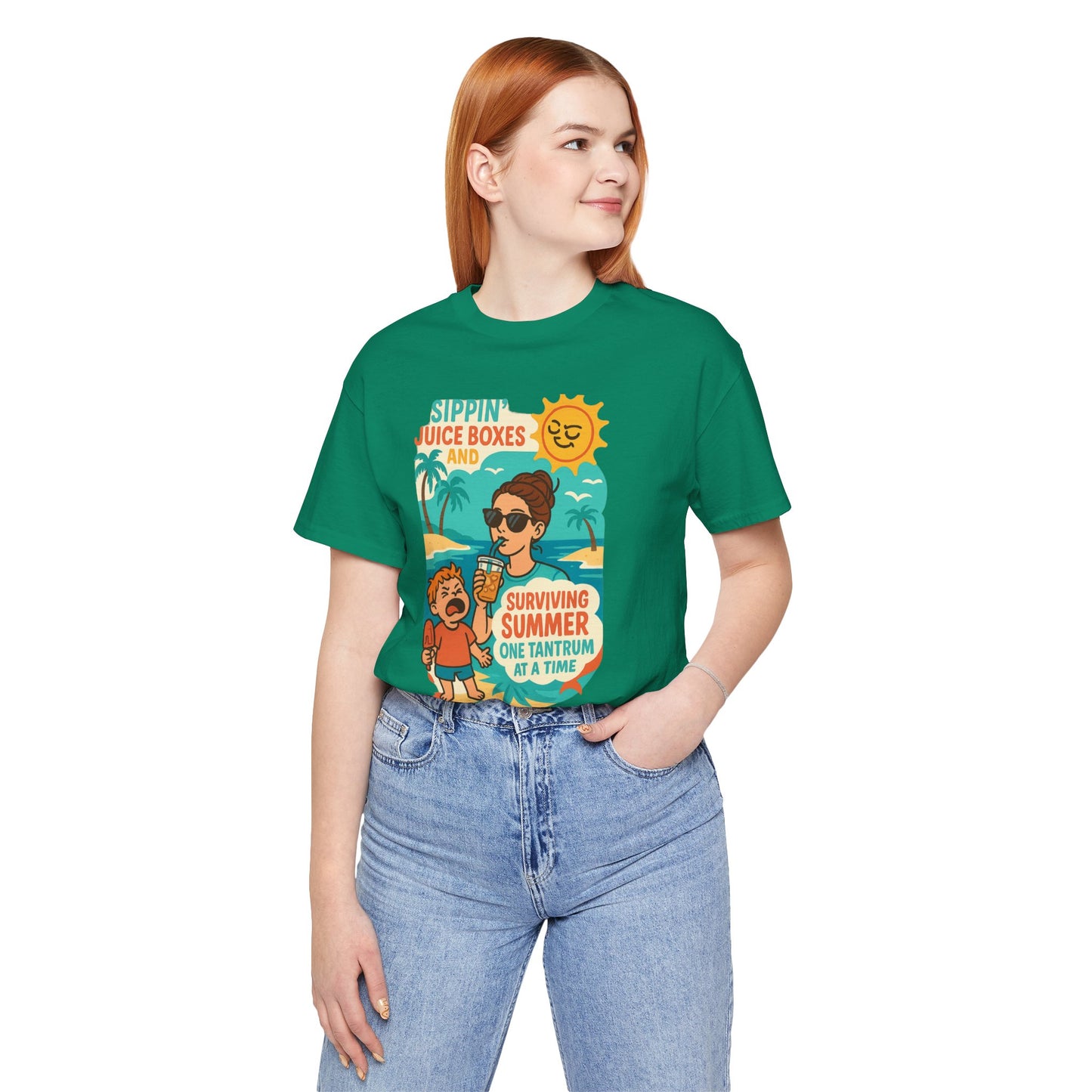 Summer Survival Tee: Fun Family Vibe, Perfect for Mommies, Beach Days, and Playdates, Gifts for Moms, Summer Apparel