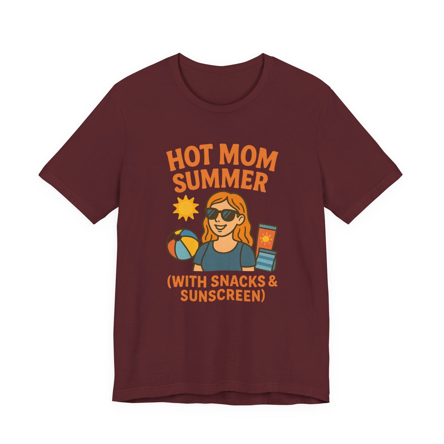 Hot Mom Summer Tee, Perfect for Summer Vacations, Mothers Day Gift, Family Outings, Beach Parties, Fun Summer Style