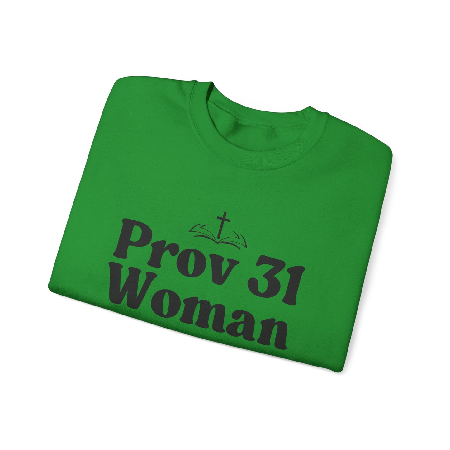 Faith-Inspired Unisex Crewneck Sweatshirt, Prov 31 Woman Gift, Cozy Apparel, Christian Fashion, Spirituality, Everyday Wear