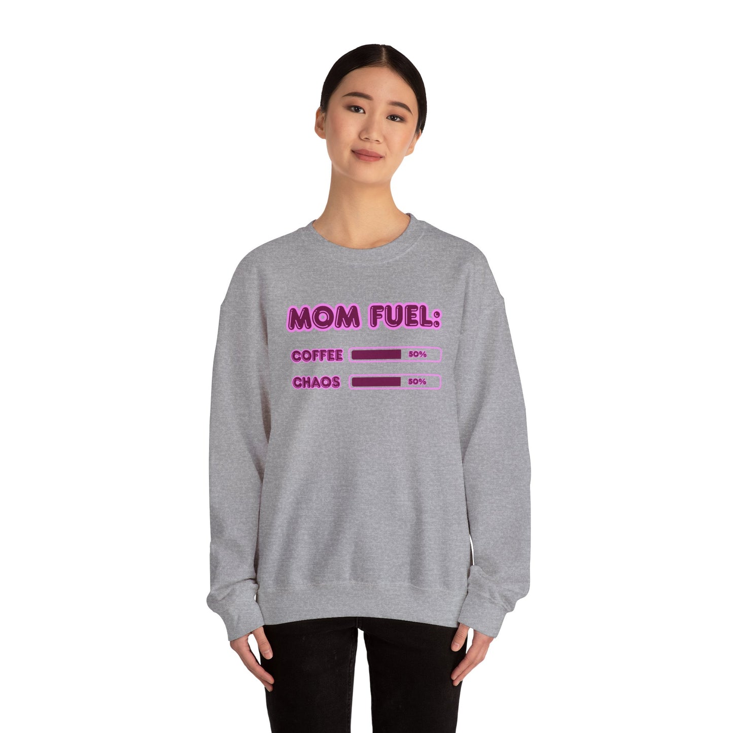 Mom Fuel Crewneck Sweatshirt - Comfortable and Fun Gift for Moms