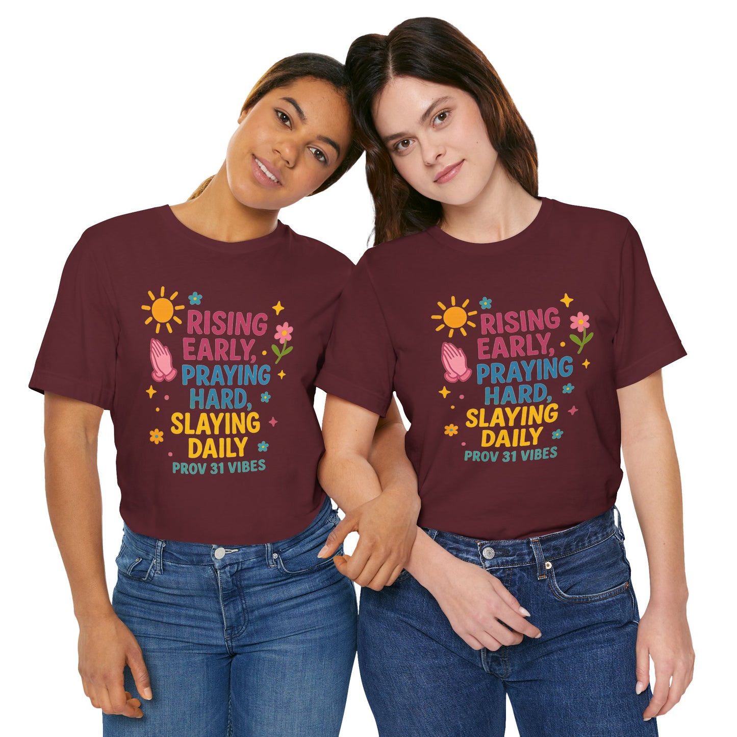 Rising Early Prayer Tee, Inspirational T-Shirt, Faith-Based Apparel, Gift for Her, Daily Motivation Shirt