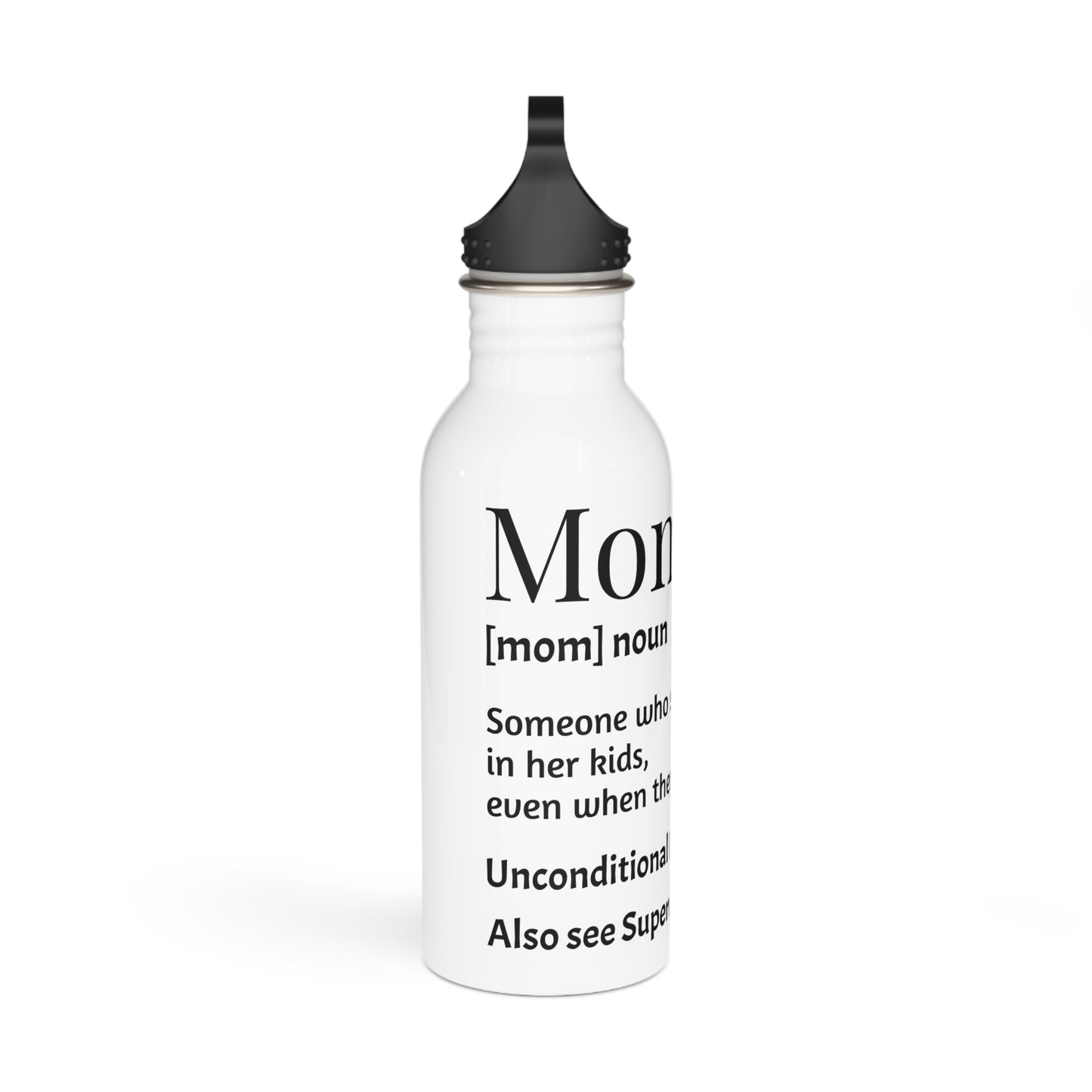 Mom Motto Stainless Steel Water Bottle | Gift for Mom, Mother's Day, Eco-Friendly, Moms on the Go, Hydration, Superwoman
