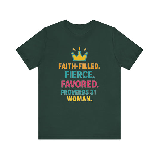 Faith-Filled Proverbs 31 Unisex Tee, Inspirational T-Shirt, Christian Apparel, Faith-Based Gifts, Motivational Top
