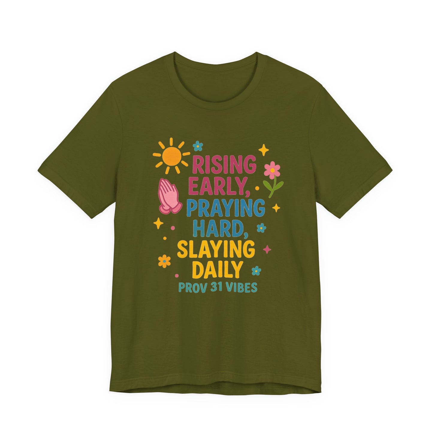 Rising Early Prayer Tee, Inspirational T-Shirt, Faith-Based Apparel, Gift for Her, Daily Motivation Shirt