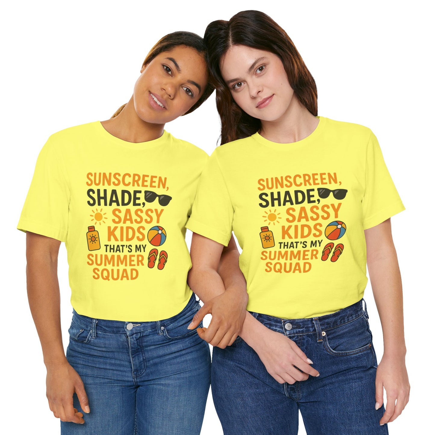 Sassy Summer Squad Tee - Fun Unisex T-Shirt for Family Outings, Beach Days, Summer Parties, Mom Gift, Kids Activity