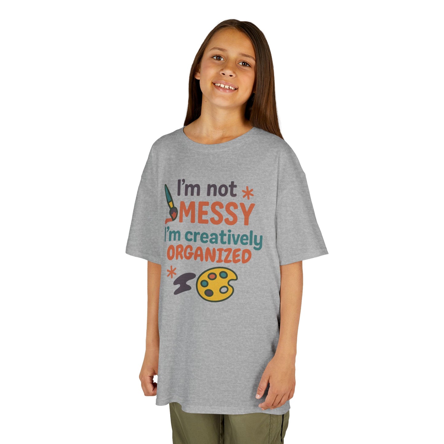 Creative Kids Tee - I'm Not Messy I'm Creatively Organized, Fun Gift for Artsy Kids, Birthday, Art Lovers, Playful Kids, Creative Apparel