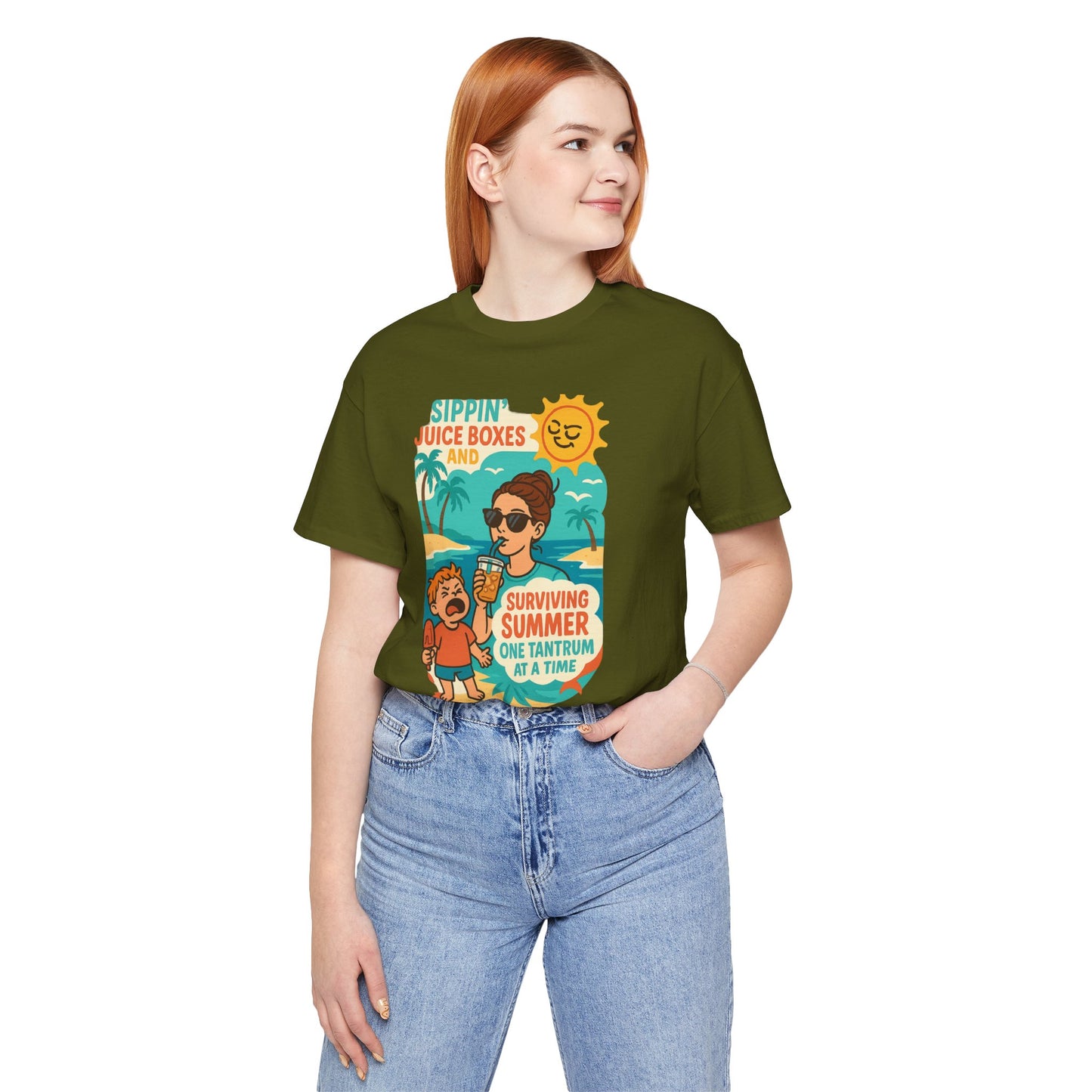 Summer Survival Tee: Fun Family Vibe, Perfect for Mommies, Beach Days, and Playdates, Gifts for Moms, Summer Apparel