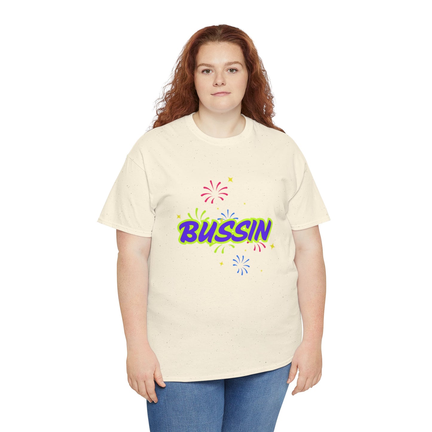 Bussin' Unisex Heavy Cotton Tee - Fun Graphic Shirt for Casual Wear