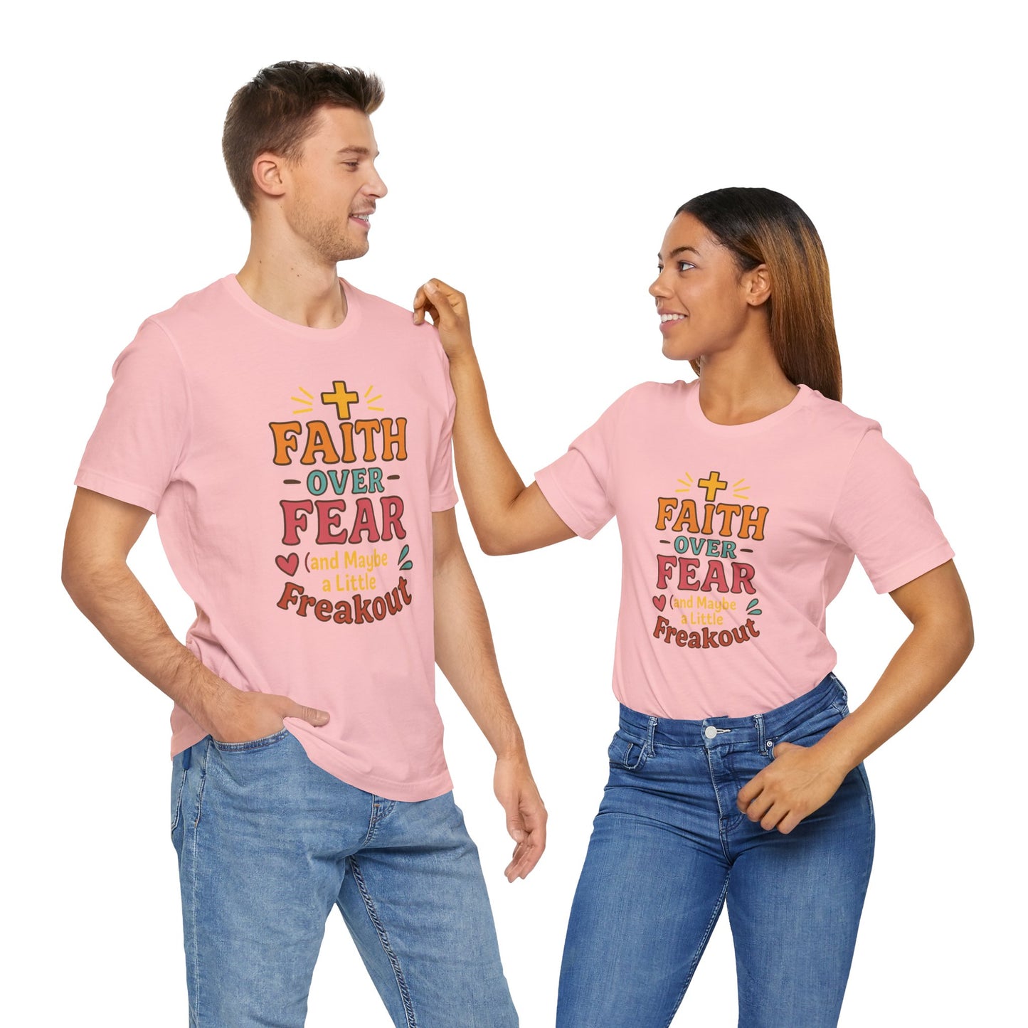 Faith Over Fear Inspirational T-Shirt, Christian tee, Motivational Shirt, Gift for Believers, Spiritual Apparel