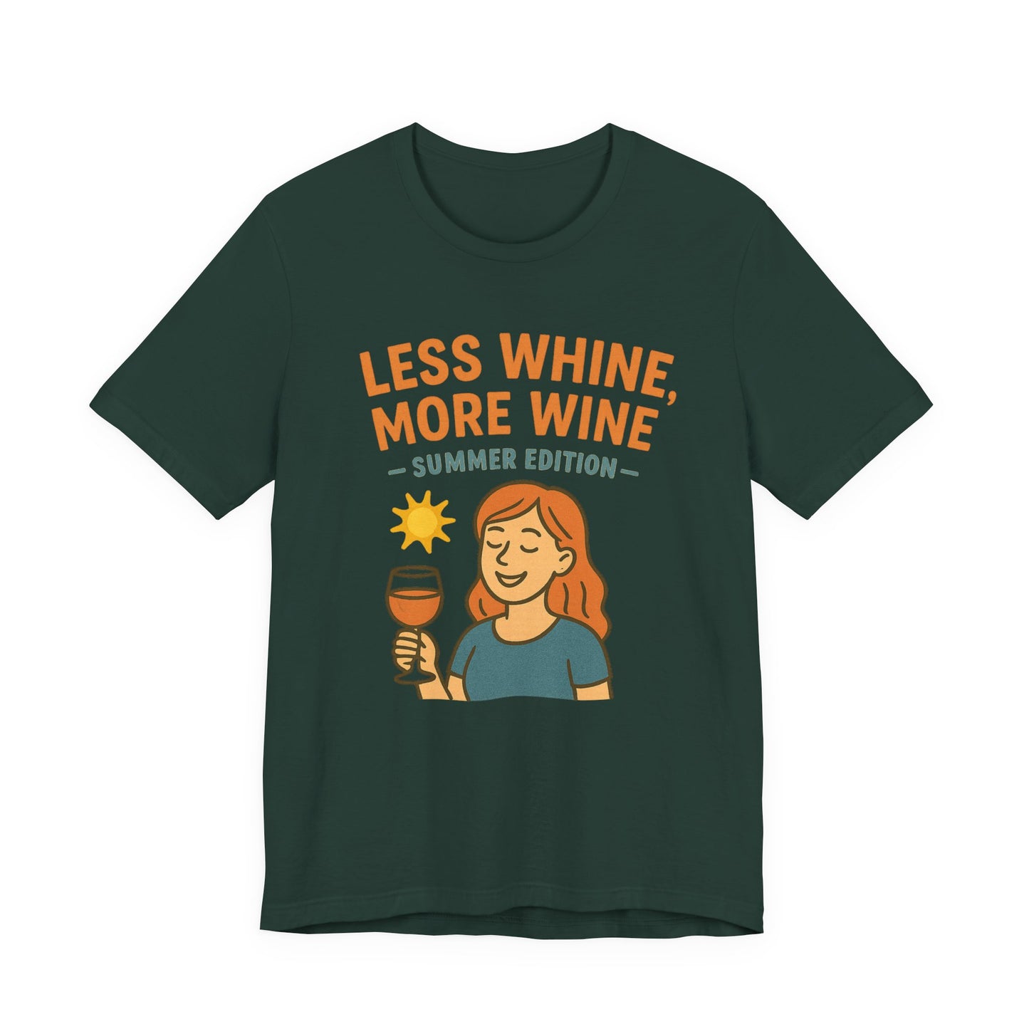Less Whine, More Wine Tee | Fun Unisex Summer Shirt, Vintage Wine Lover Gift, Relaxed Fit Graphic Tee, Casual Wear, Party Outfit