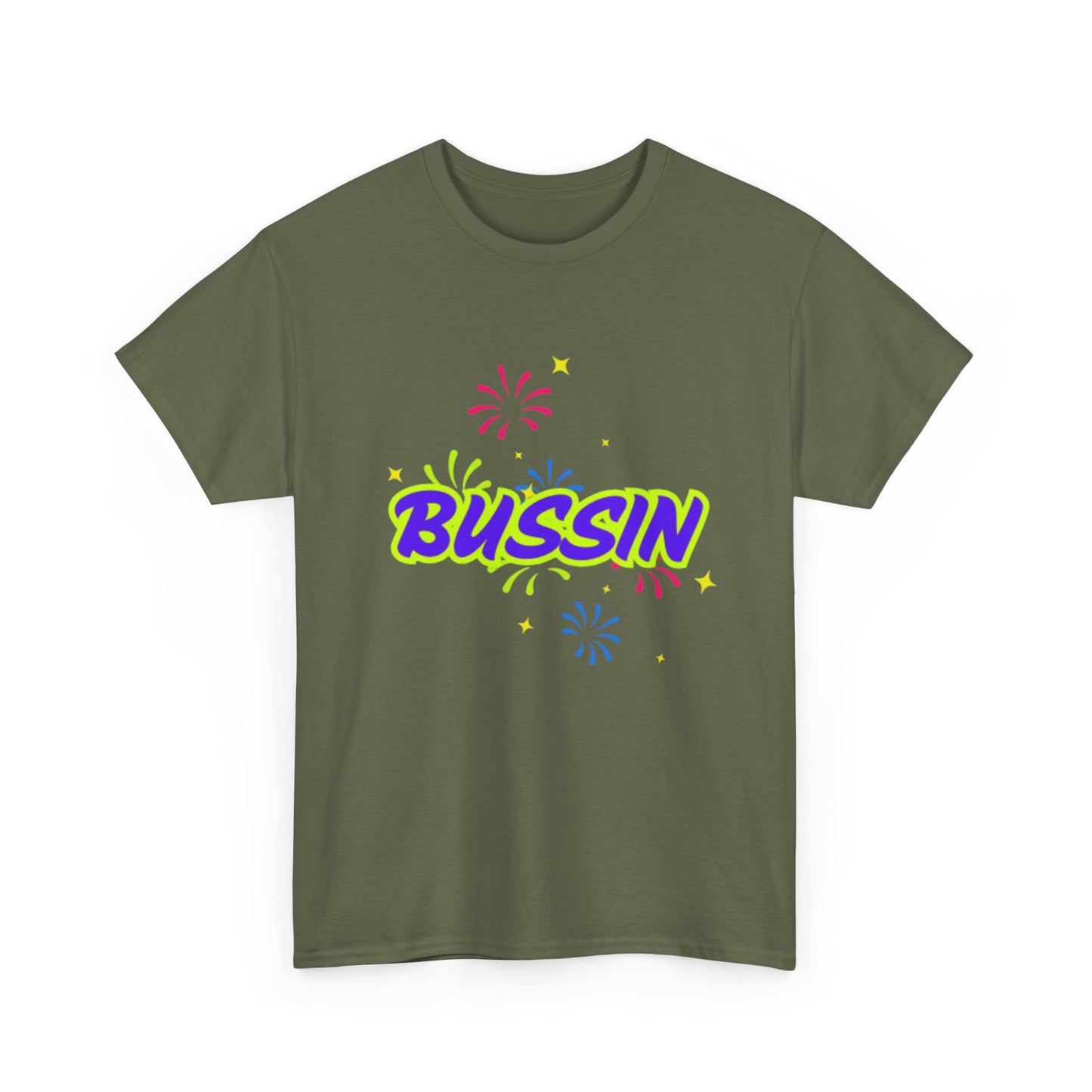 Bussin' Unisex Heavy Cotton Tee - Fun Graphic Shirt for Casual Wear