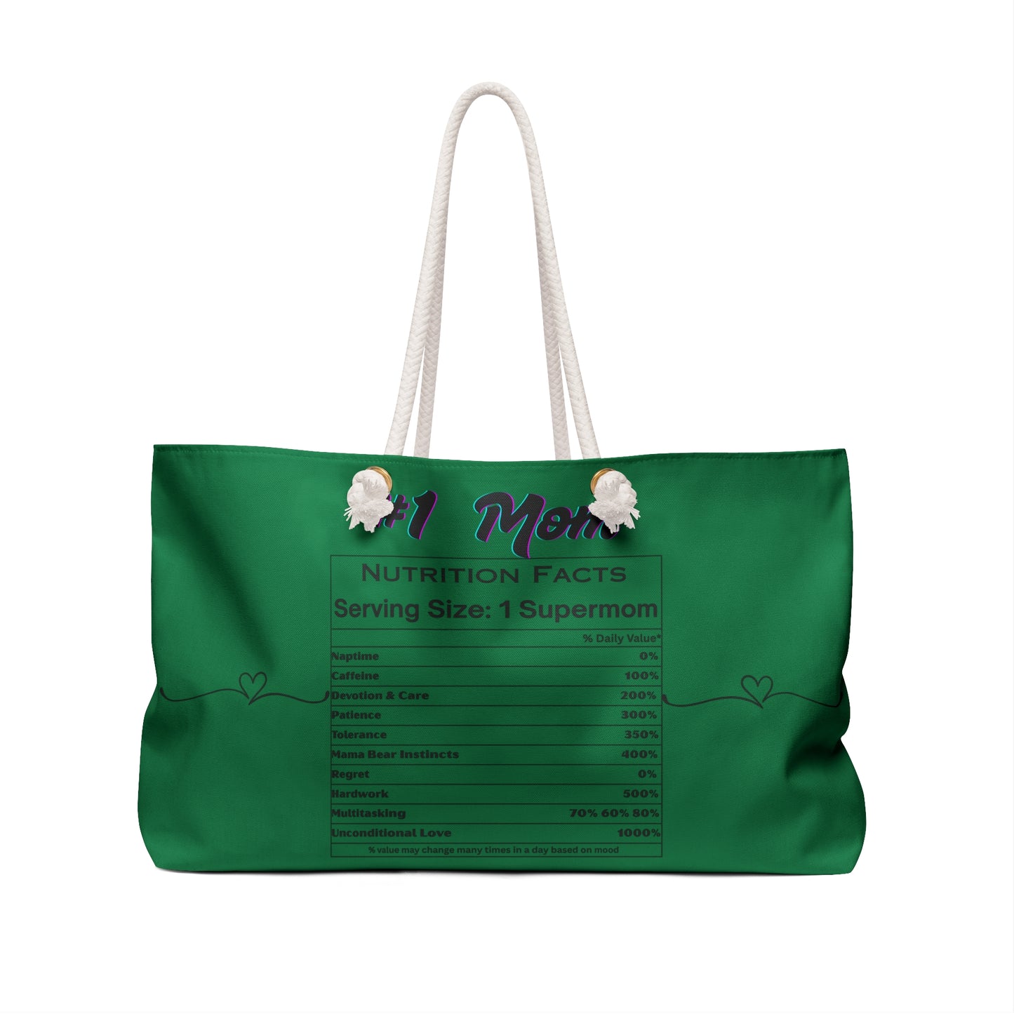 Mom's Weekender Bag - Perfect Gift for Supermoms, Travel Tote, Mother's Day, Stylish & Practical Diaper Bag, Gym Bag