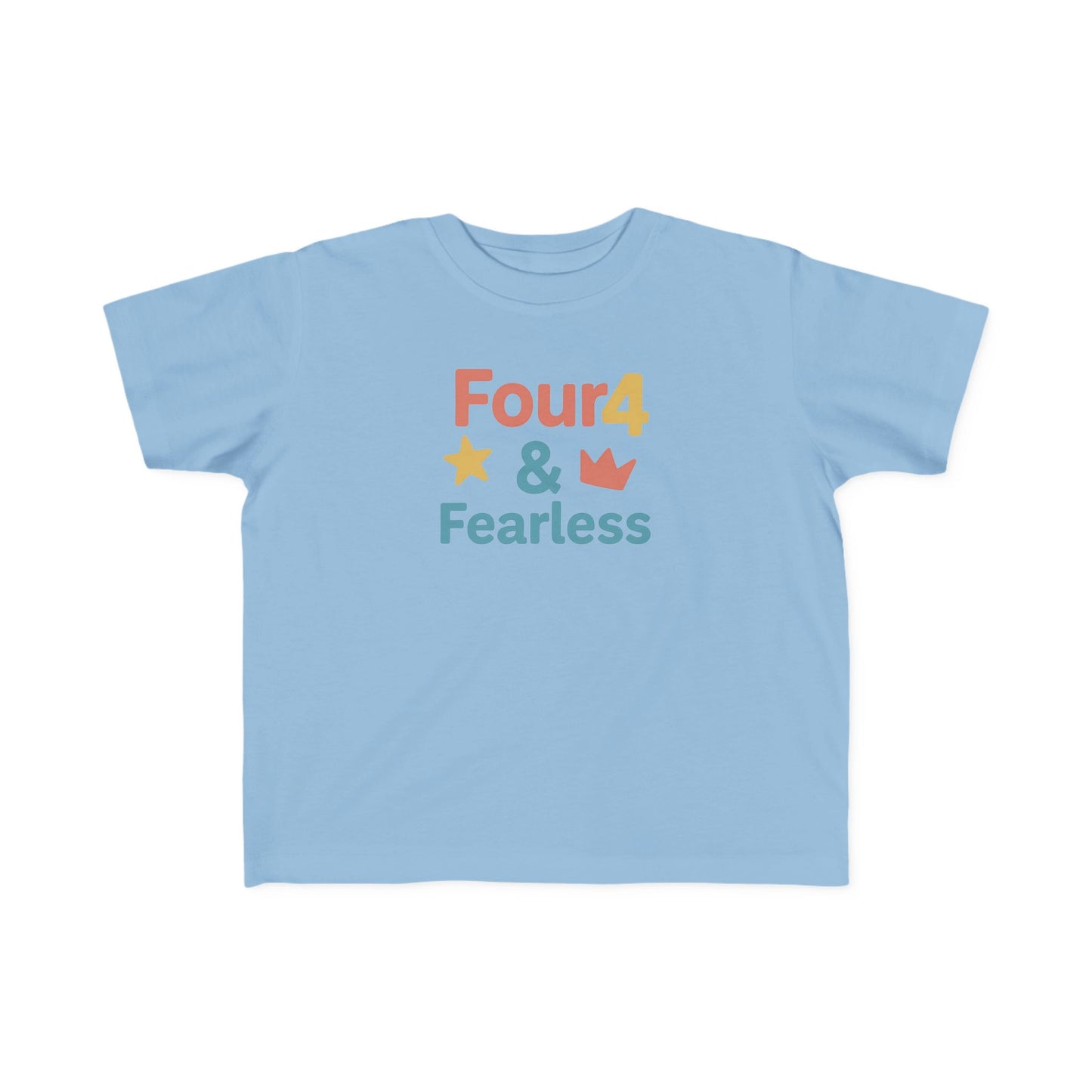 Fearless Toddler Tee - Four & Fearless Kids Shirt, Cute Kids Outfit, Birthday Gift, Toddler Clothes, Playful Party Wear