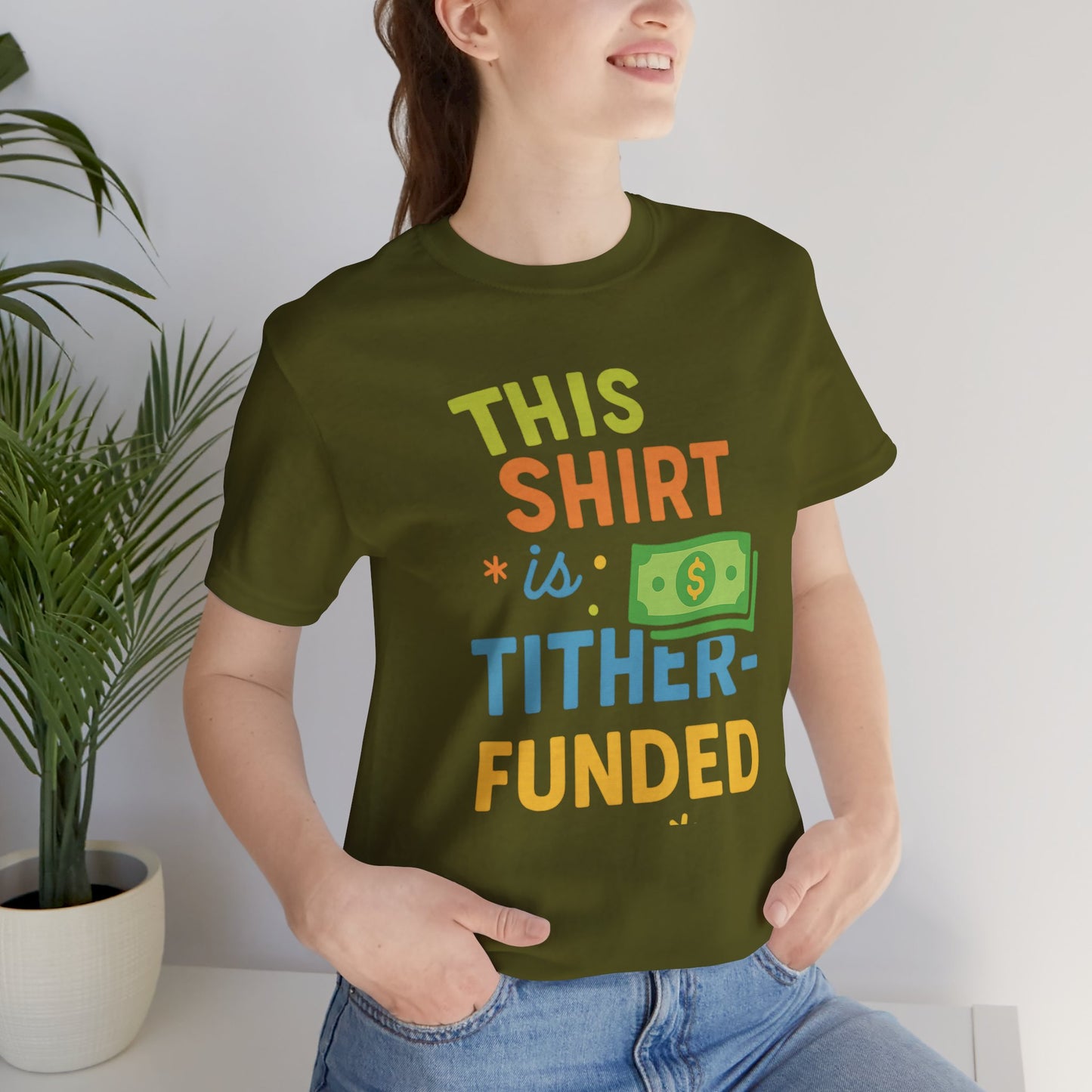T-Shirt with Fun Funding Design, Humor Tee for Casual Wear, Unique Gift for Gamers, Great for Birthdays and Events, Playful and Stylish