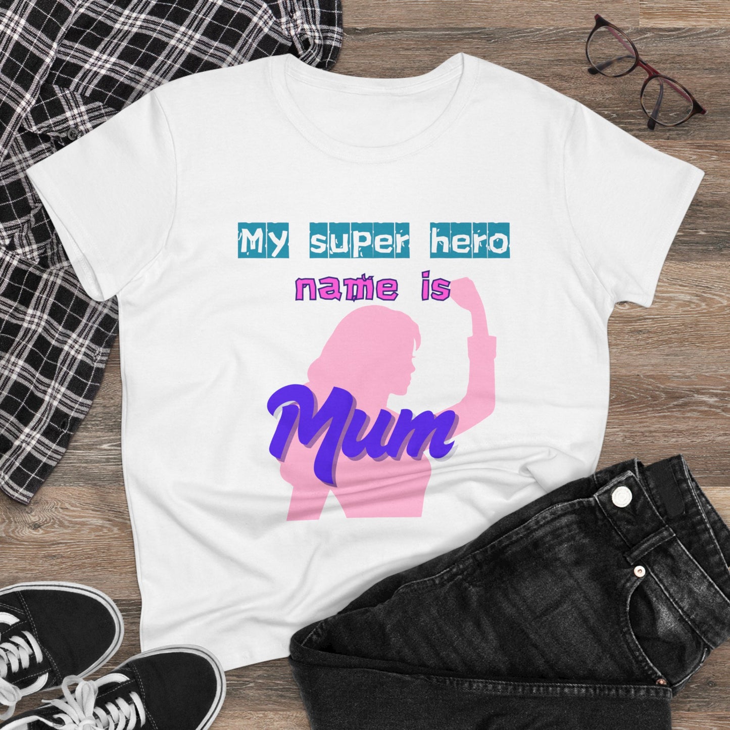 Super Mom Women's Midweight Cotton Tee - Fun Mother's Day Gift