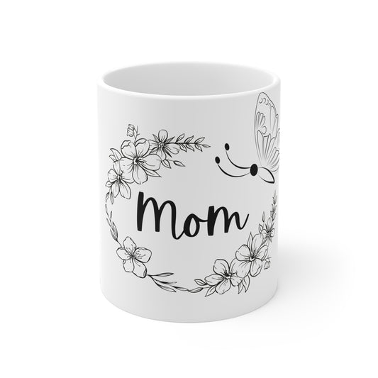 Floral Mom Ceramic Mug - Perfect Gift for Mother's Day and Birthdays