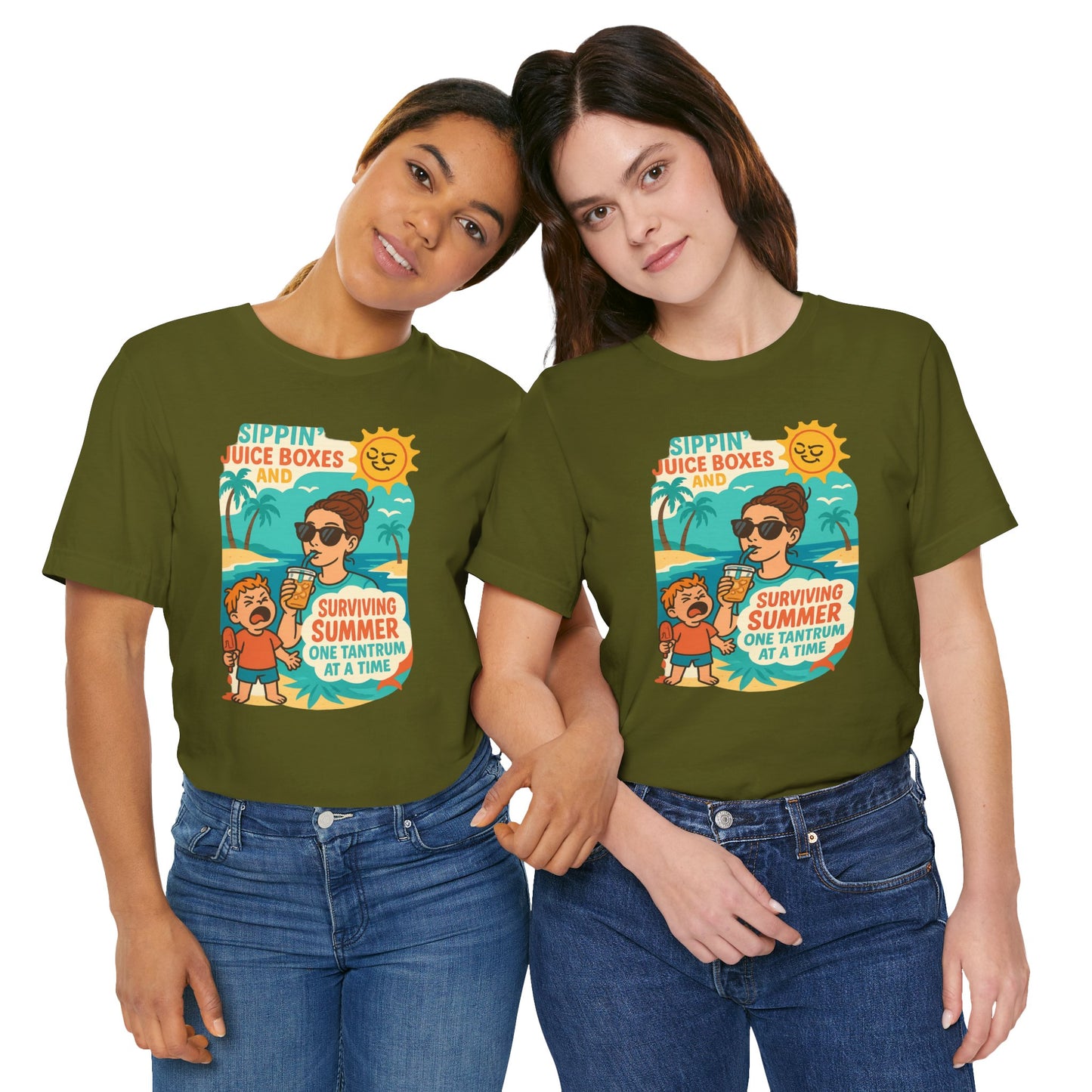 Summer Survival Tee: Fun Family Vibe, Perfect for Mommies, Beach Days, and Playdates, Gifts for Moms, Summer Apparel