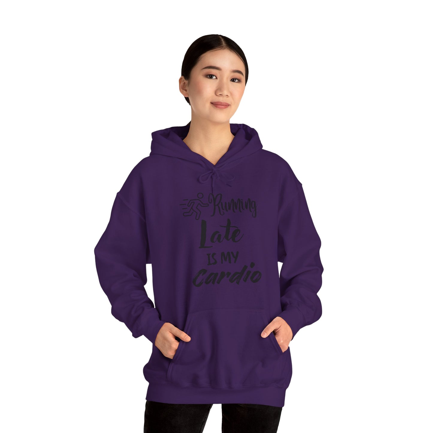 Running Late Is My Cardio Hoodie - Unisex Heavy Blend Sweatshirt