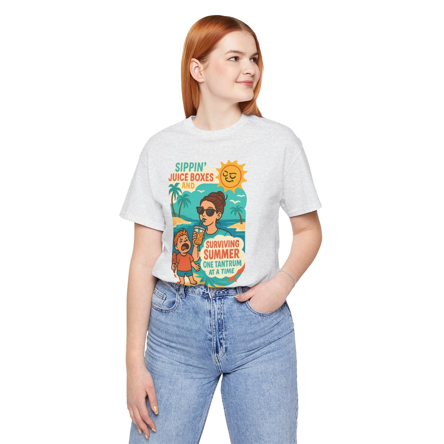 Summer Survival Tee: Fun Family Vibe, Perfect for Mommies, Beach Days, and Playdates, Gifts for Moms, Summer Apparel