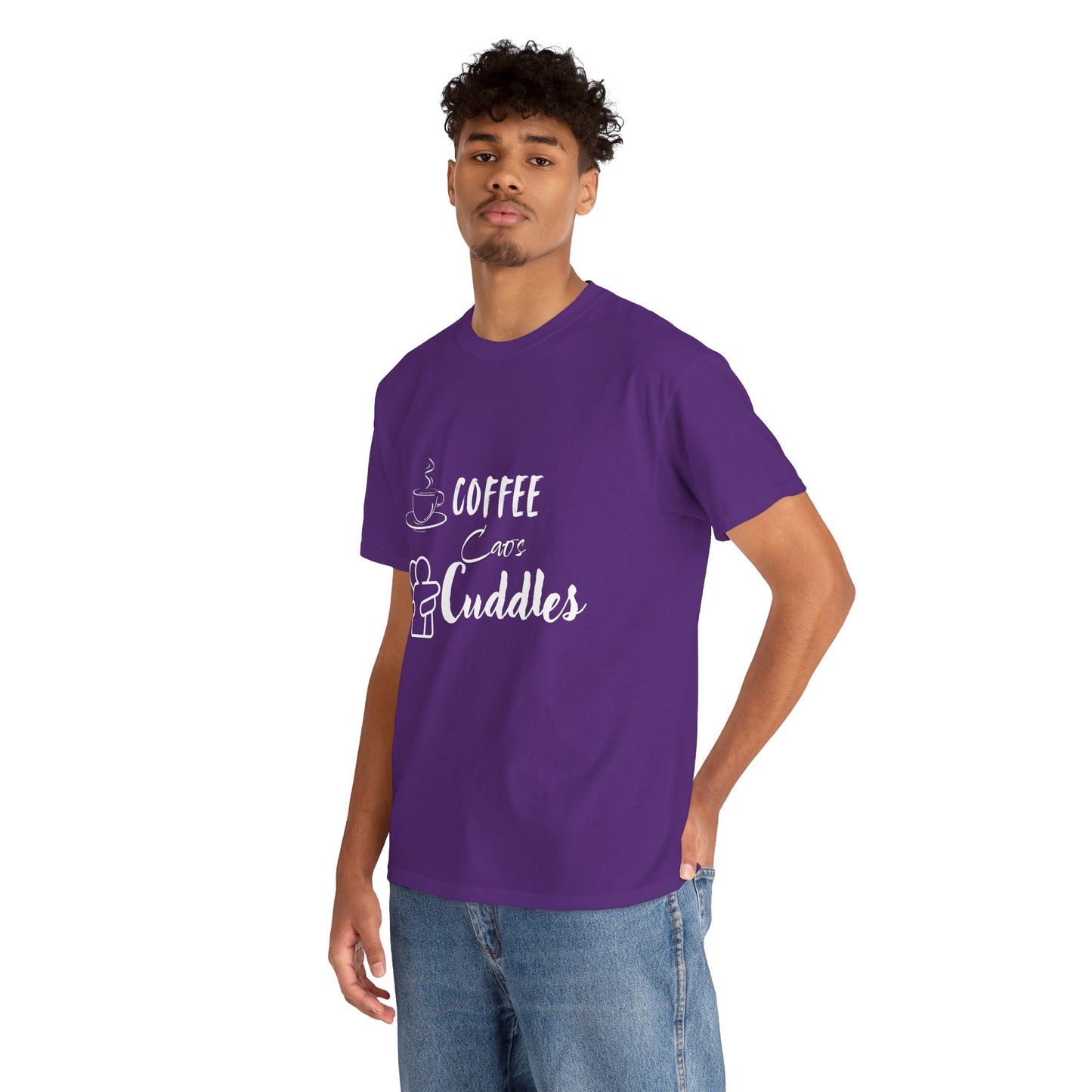 Coffee Cuddles Unisex Heavy Cotton Tee- Men
