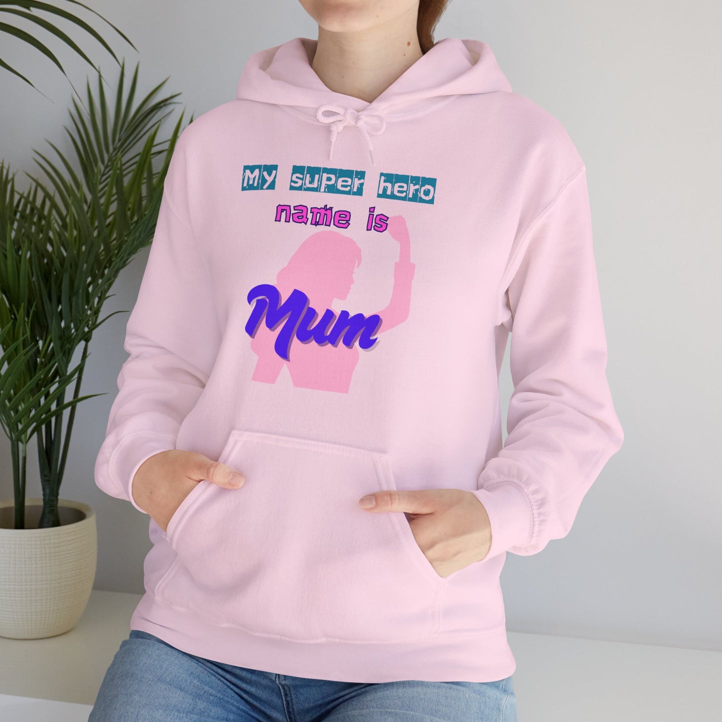My Superhero is Mum Hoodie -Print on Front and Back