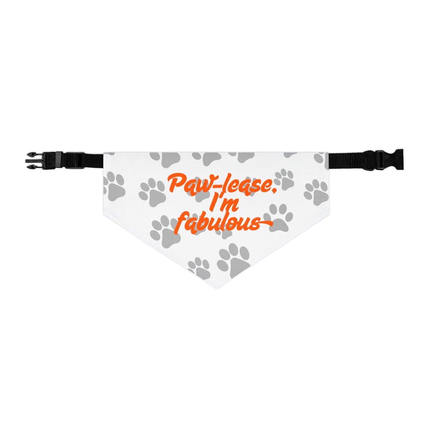 Paw-lease I'm Fabulous Pet Bandana Collar - Stylish Dog Accessory for Fashionable Pets