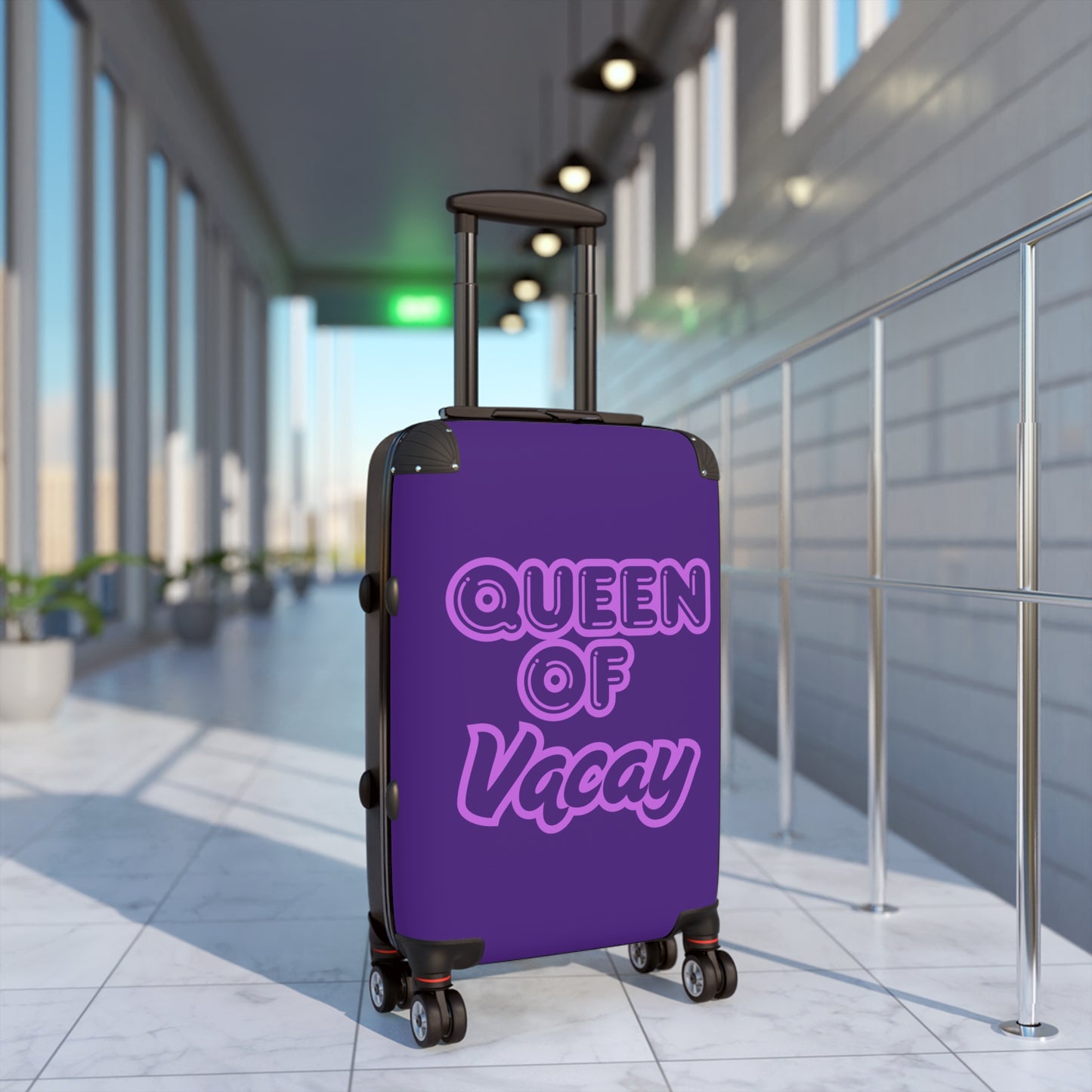 Purple Queen of Vacay Carry-On Suitcase