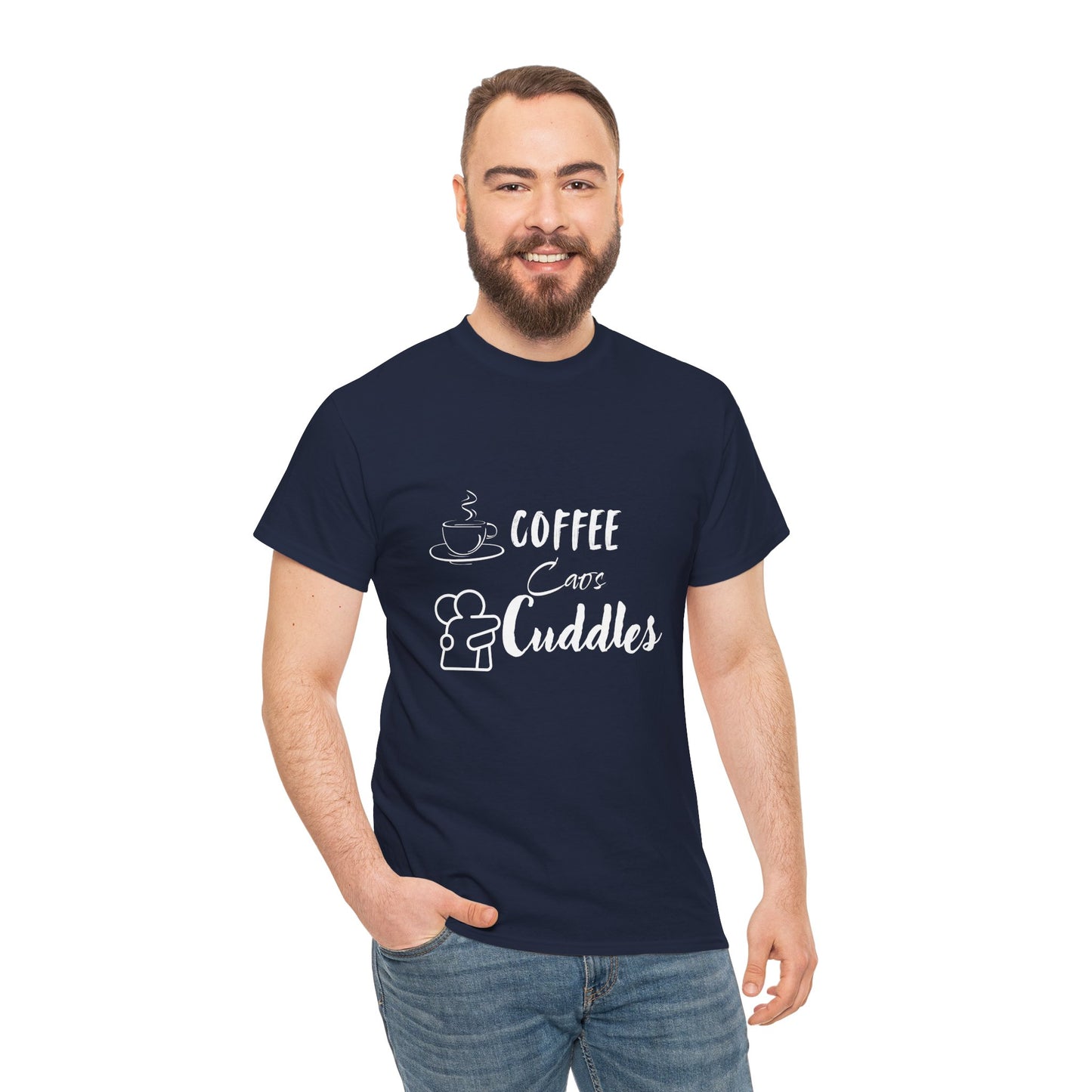 Coffee Cuddles Unisex Heavy Cotton Tee- Men