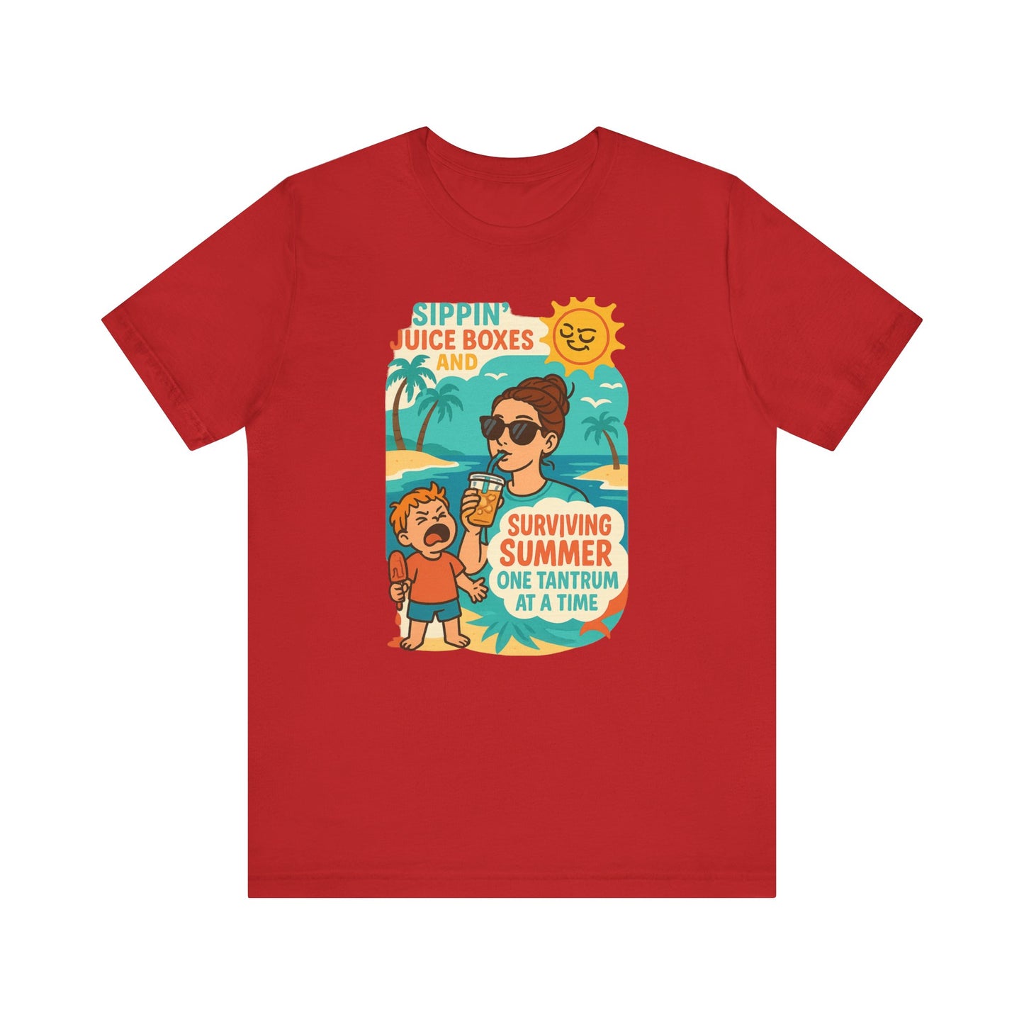 Summer Survival Tee: Fun Family Vibe, Perfect for Mommies, Beach Days, and Playdates, Gifts for Moms, Summer Apparel