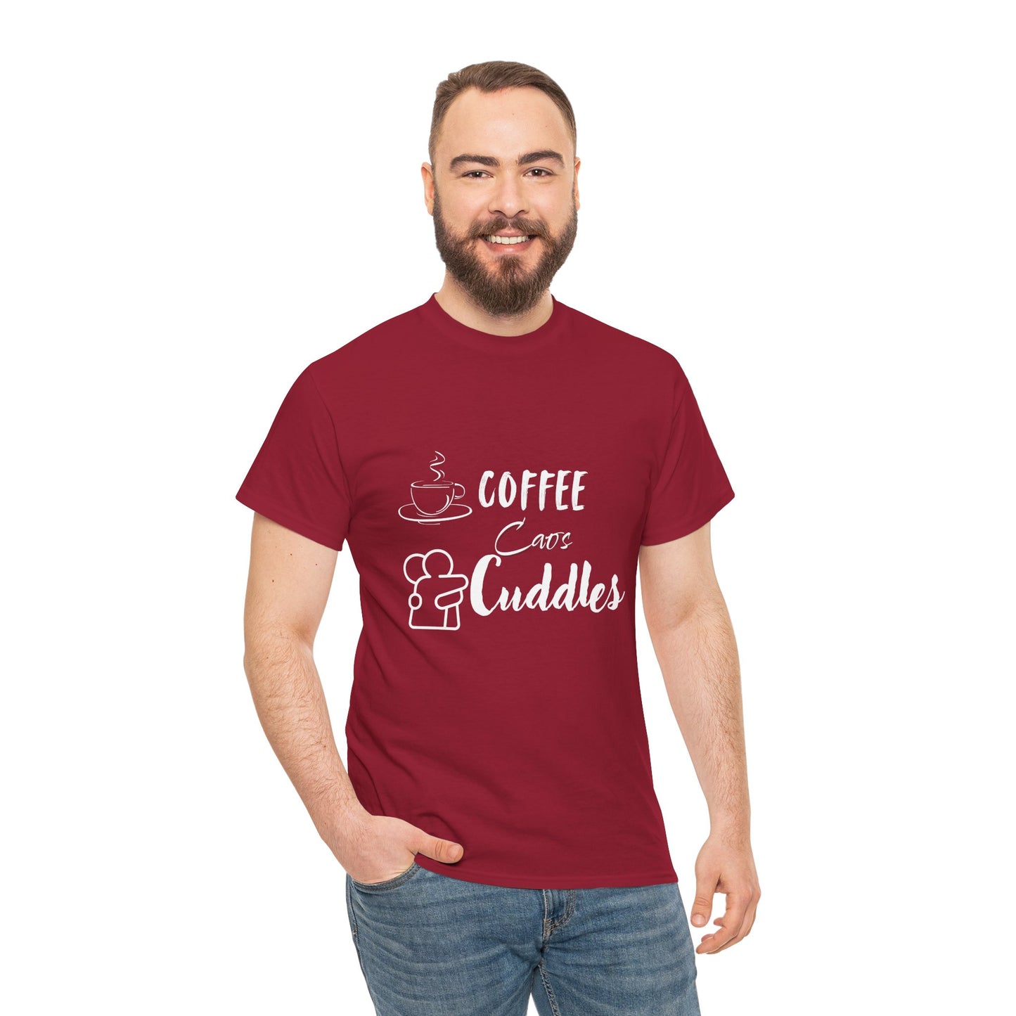 Coffee Cuddles Unisex Heavy Cotton Tee- Men