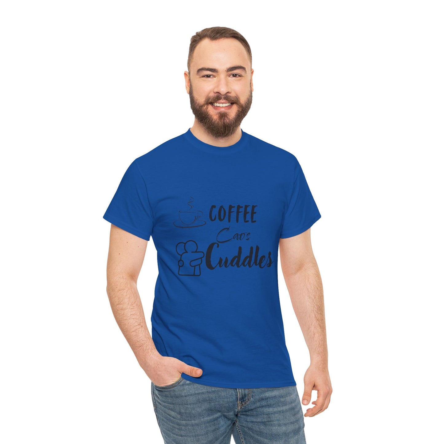 Coffee Cuddles Unisex Heavy Cotton Tee- Men