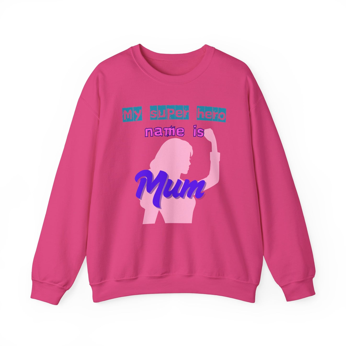 My Super Hero Mum Crewneck Sweatshirt - Ideal Gift for Mother's Day