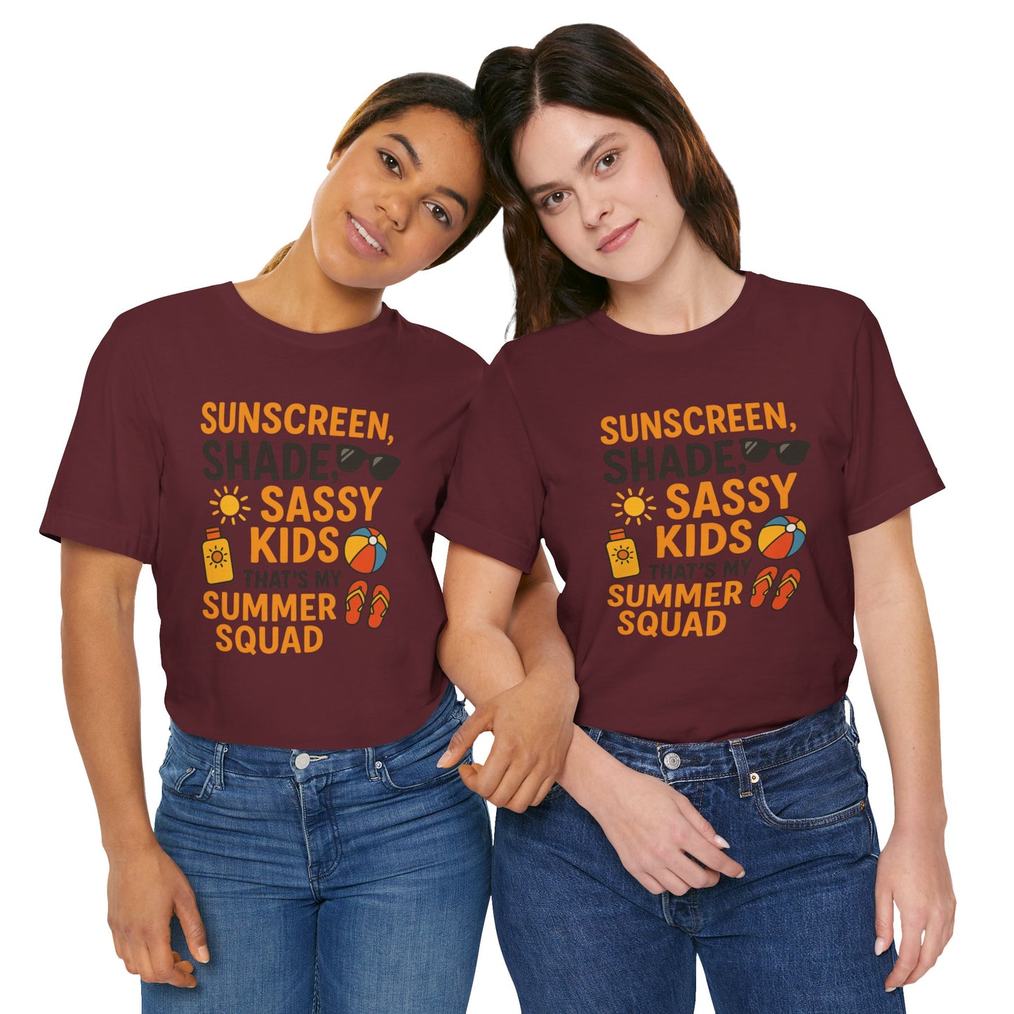Sassy Summer Squad Tee - Fun Unisex T-Shirt for Family Outings, Beach Days, Summer Parties, Mom Gift, Kids Activity