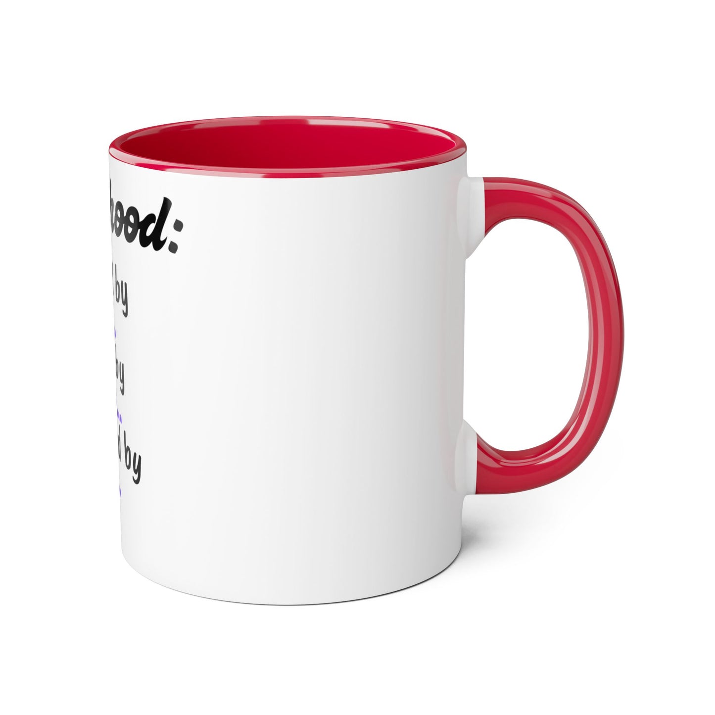 Inspirational Motherhood Mug - Powered by Love, Fueled by Coffee, Sustained by Win - 11oz Accent Mug