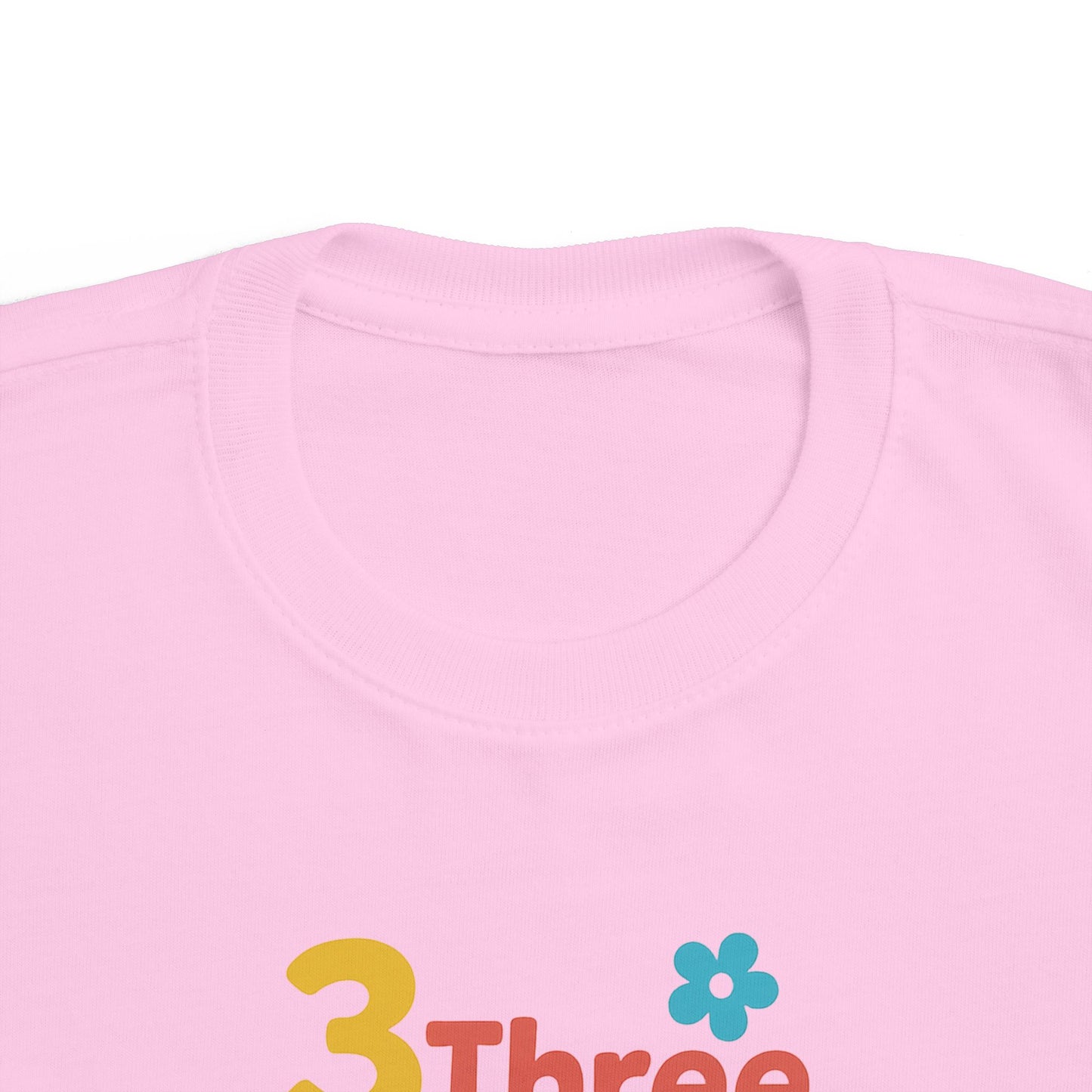 Colorful Toddler T-Shirt – '3 Three and Thriving' Fun Tee, Kids Birthday Gift, Summer Playwear, Age Milestone Shirt, Celebratory Outfit