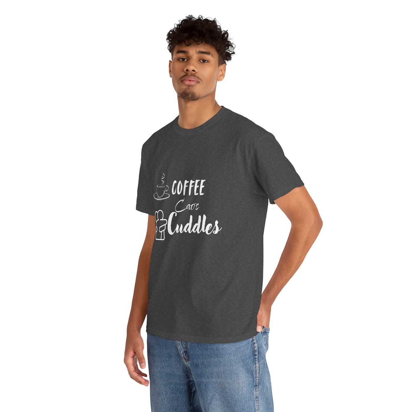 Coffee Cuddles Unisex Heavy Cotton Tee- Men