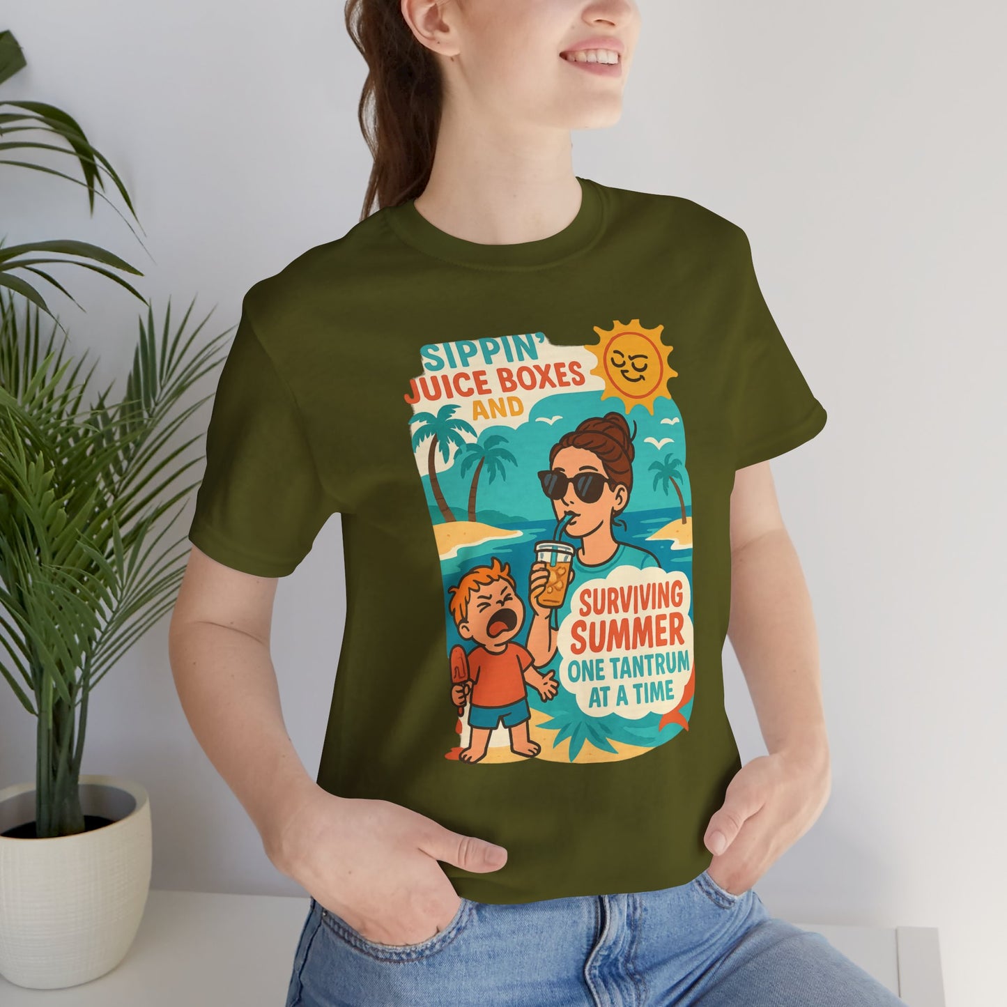 Summer Survival Tee: Fun Family Vibe, Perfect for Mommies, Beach Days, and Playdates, Gifts for Moms, Summer Apparel
