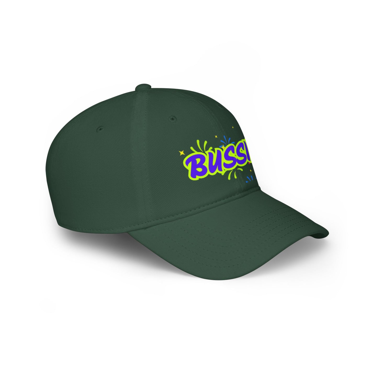 Bussin Low Profile Baseball Cap - Fun Red Cap for Casual Outings & Celebrations