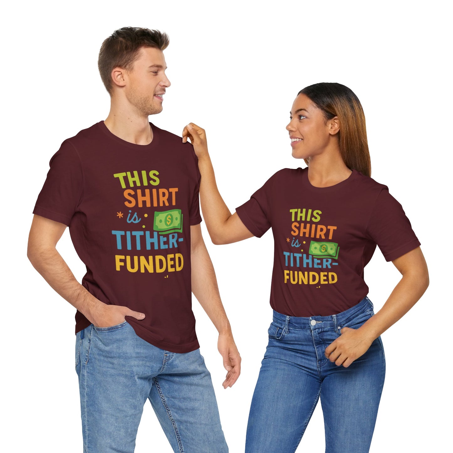 T-Shirt with Fun Funding Design, Humor Tee for Casual Wear, Unique Gift for Gamers, Great for Birthdays and Events, Playful and Stylish