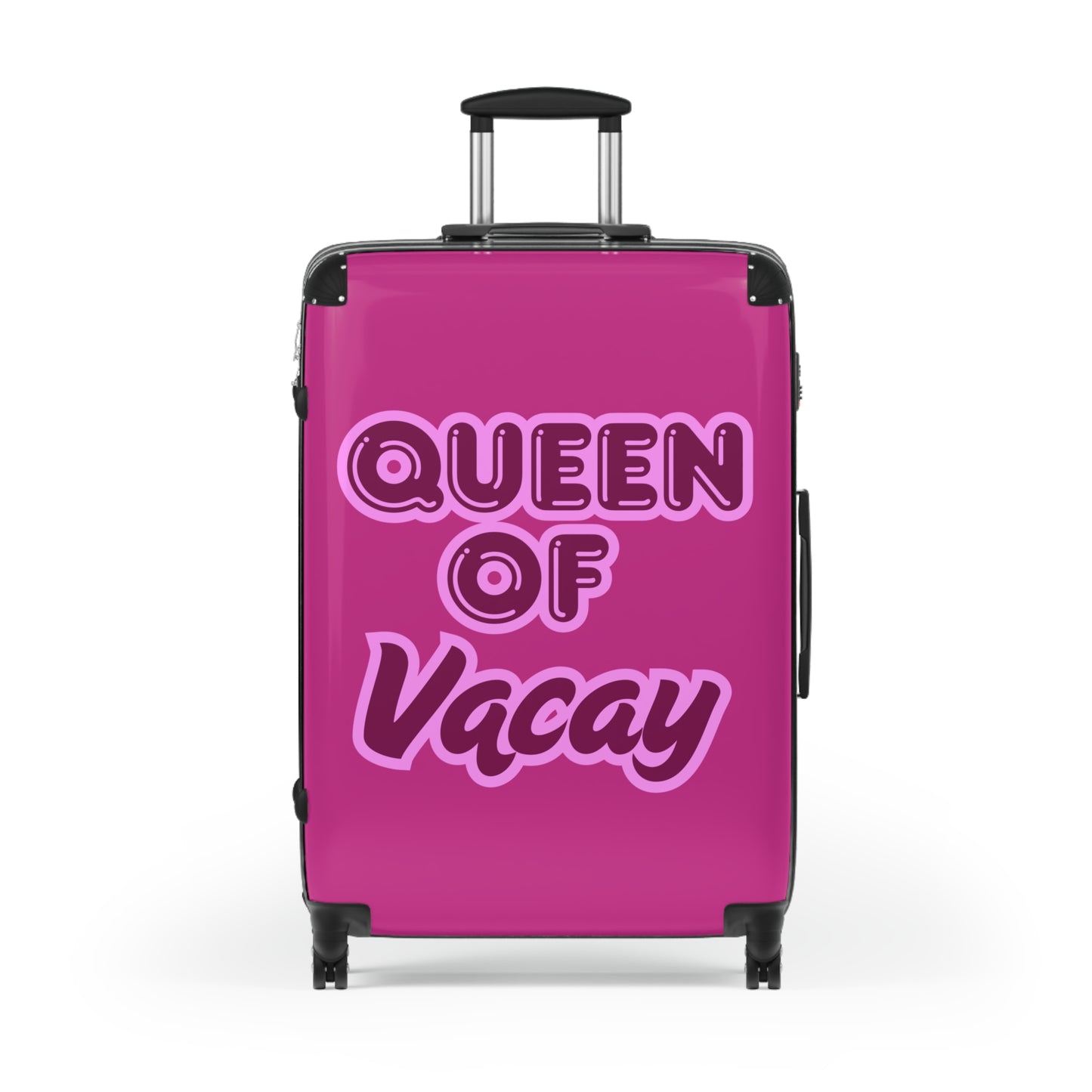 Pink Queen of Vacay Pink Suitcase - Stylish Travel Luggage for Female Travelers
