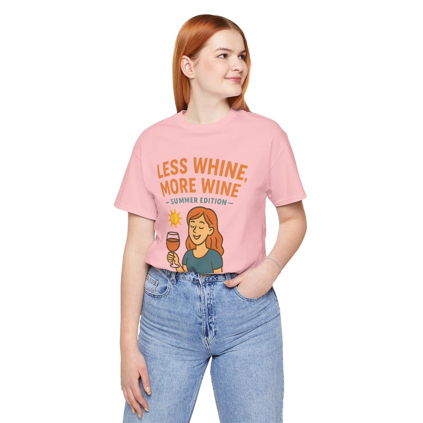 Less Whine, More Wine Tee | Fun Unisex Summer Shirt, Vintage Wine Lover Gift, Relaxed Fit Graphic Tee, Casual Wear, Party Outfit