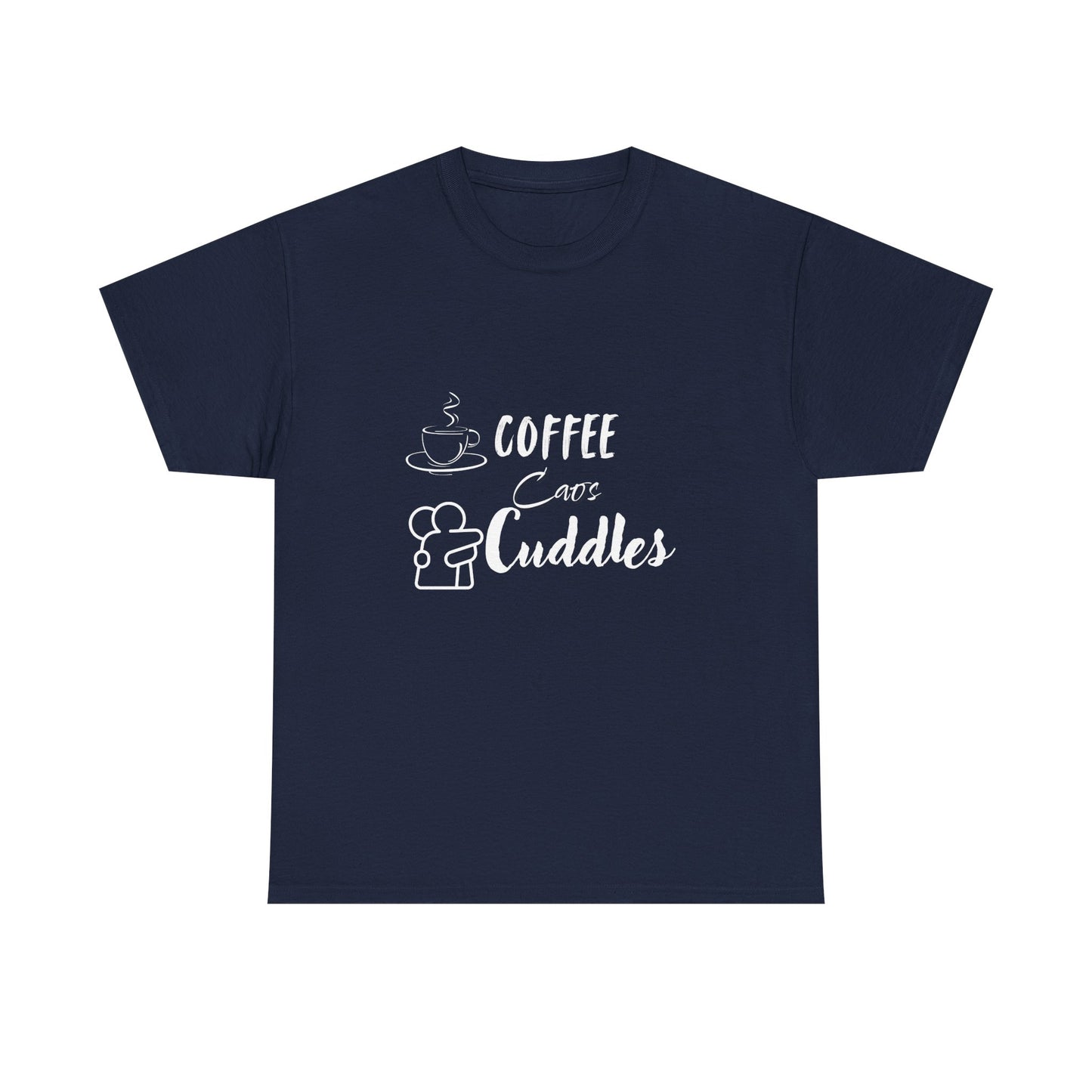 Cozy Coffee Cuddles Unisex Heavy Cotton Tee- Women