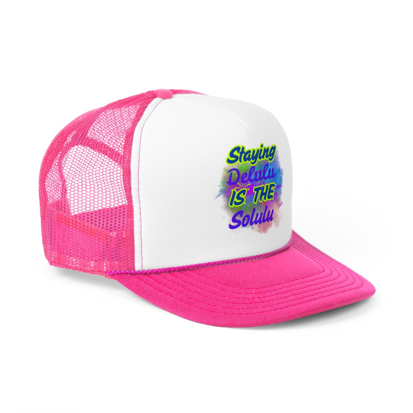Colorful Staying Delulu Trucker Cap - Fun, Trendy Headwear for Everyday Adventures