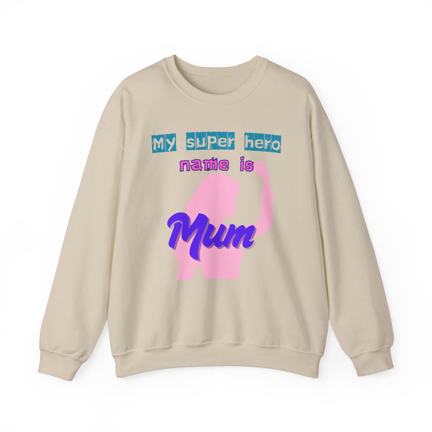My Superhero Mum Sweatshirt, Cozy Unisex Crewneck, Gift for Moms, Mother's Day, Comfortable Everyday Wear