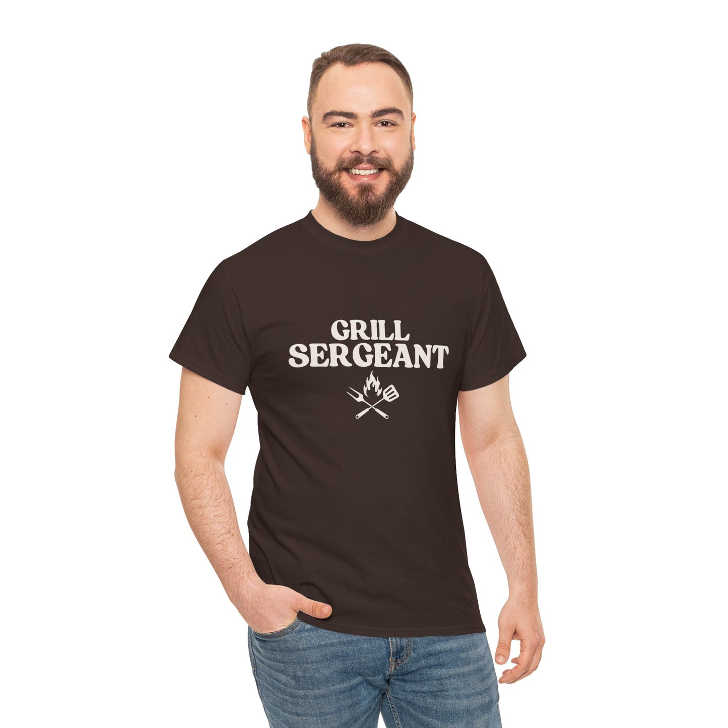 Unisex Cotton Tee - Grill Sergeant, Funny BBQ Shirt, Father's Day Gift, Cookout Apparel, Summer Party Wear, Casual T-Shirt