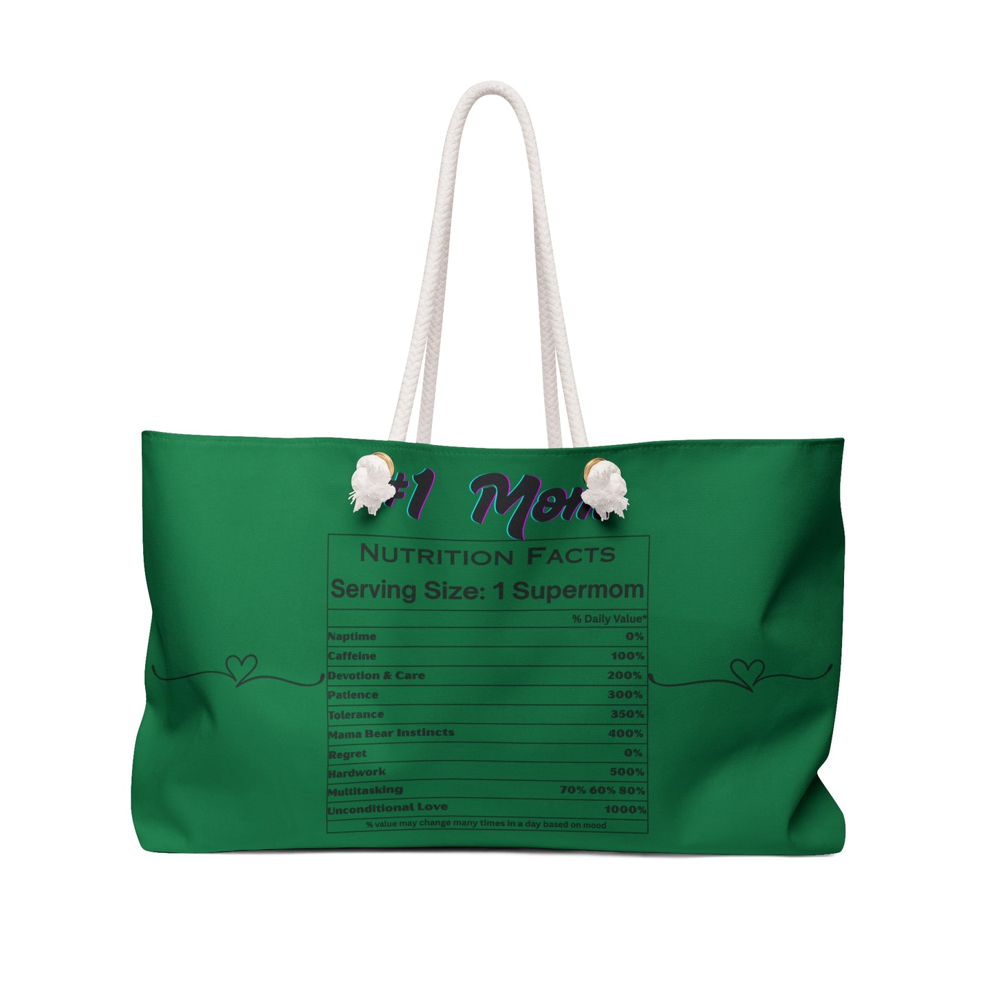 Mom's Weekender Bag - Perfect Gift for Supermoms, Travel Tote, Mother's Day, Stylish & Practical Diaper Bag, Gym Bag